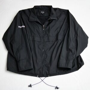 PING Collection Jacket Mens XL Black Golf Windbreaker Full Zip Drawcord Pockets